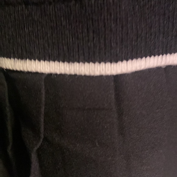 Ann Taylor Black Pleated Hemline Fit & Flare Sweater Dress - Picture 11 of 14